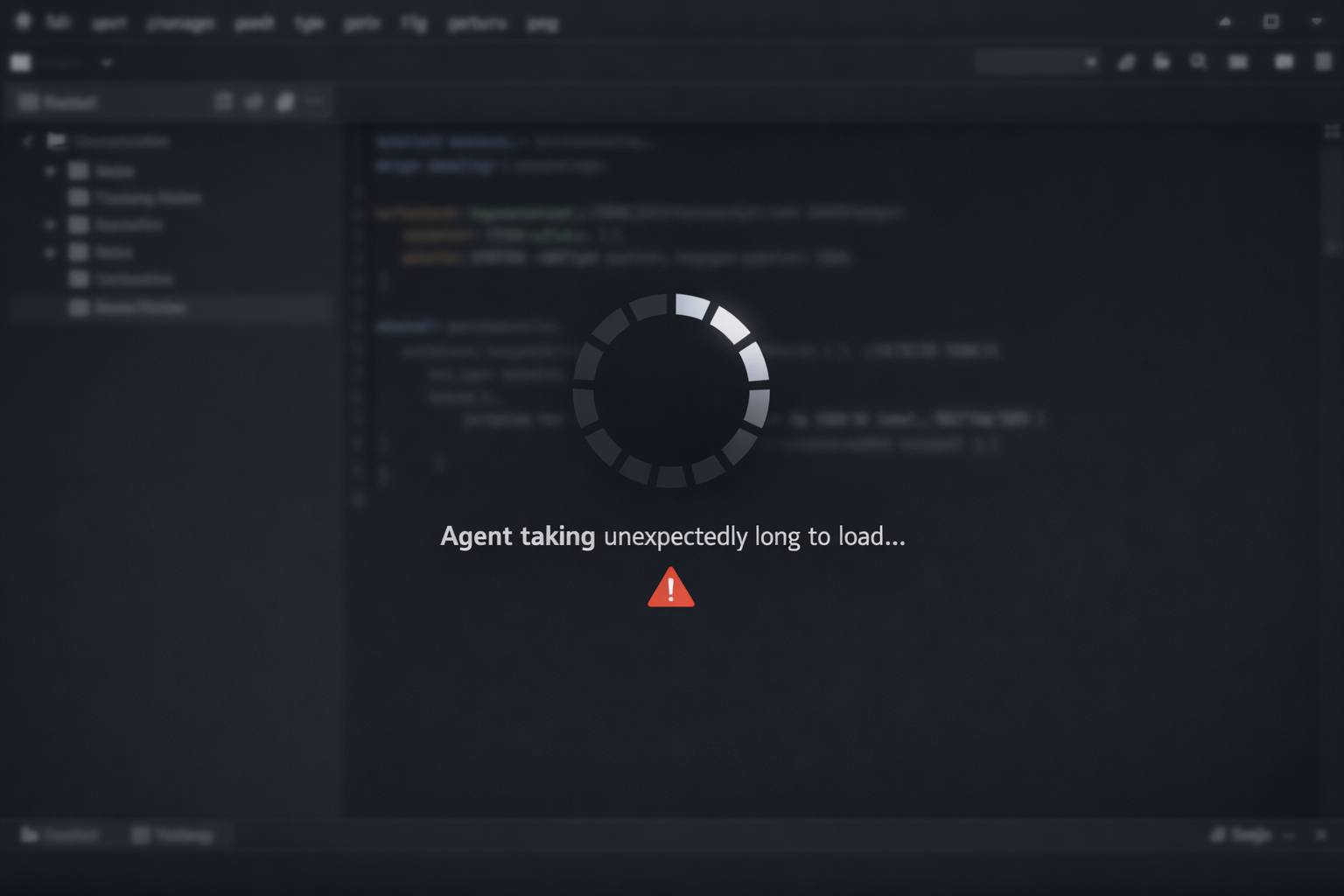 Error "Agent taking unexpectedly long to load" en Antigravity